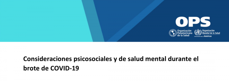 Consideraciones psicosociales y de salud mental durante el brote de COVID-19