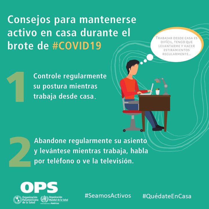 Consejos para mantenerse activo en casa durante el brote de covid-19
